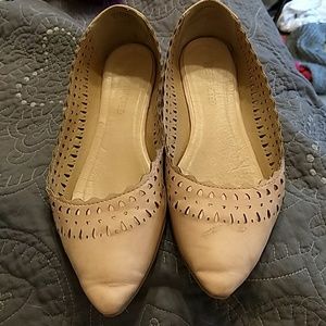 Blush pink pointed ballet flats 7.5